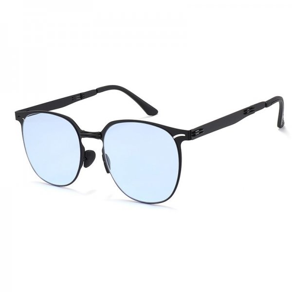 Folding Metal Sunglasses Cookie Sunglasses Gradient Fashion Sunscreen UV Oval